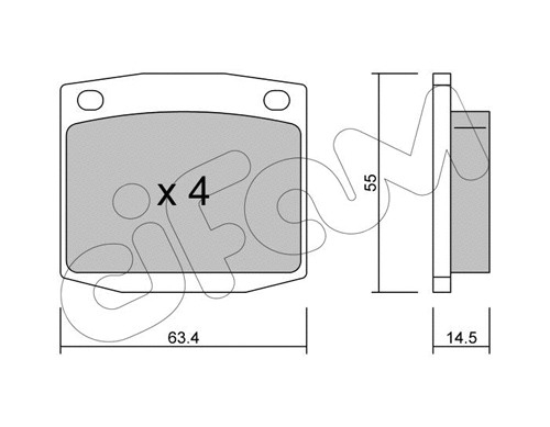 822-486-0 CIFAM Комплект тормозных колодок, дисковый тормоз (фото 1)