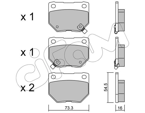 822-501-0 CIFAM Комплект тормозных колодок, дисковый тормоз (фото 1)