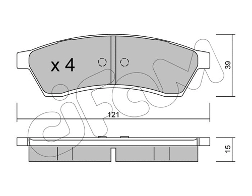822-510-0 CIFAM Комплект тормозных колодок, дисковый тормоз (фото 1)