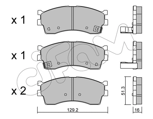 822-512-0 CIFAM Комплект тормозных колодок, дисковый тормоз (фото 1)