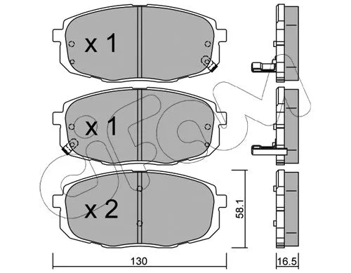 822-513-0 CIFAM Комплект тормозных колодок, дисковый тормоз (фото 1)