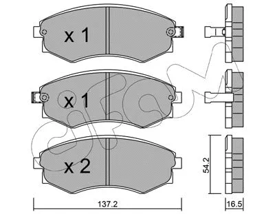 822-518-0 CIFAM Комплект тормозных колодок, дисковый тормоз (фото 1)