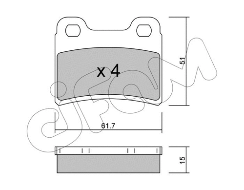 822-535-0 CIFAM Комплект тормозных колодок, дисковый тормоз (фото 1)