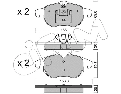 822-540-0 CIFAM Комплект тормозных колодок, дисковый тормоз (фото 1)
