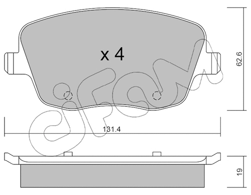 822-547-0 CIFAM Комплект тормозных колодок, дисковый тормоз (фото 1)