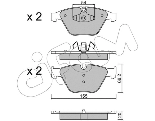 822-558-6 CIFAM Комплект тормозных колодок, дисковый тормоз (фото 1)