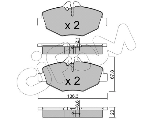 822-562-0 CIFAM Комплект тормозных колодок, дисковый тормоз (фото 1)