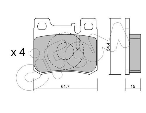 822-566-0 CIFAM Комплект тормозных колодок, дисковый тормоз (фото 1)
