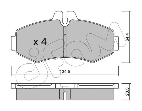 822-573-0 CIFAM Комплект тормозных колодок, дисковый тормоз (фото 1)