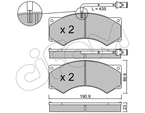 822-579-1 CIFAM Комплект тормозных колодок, дисковый тормоз (фото 1)