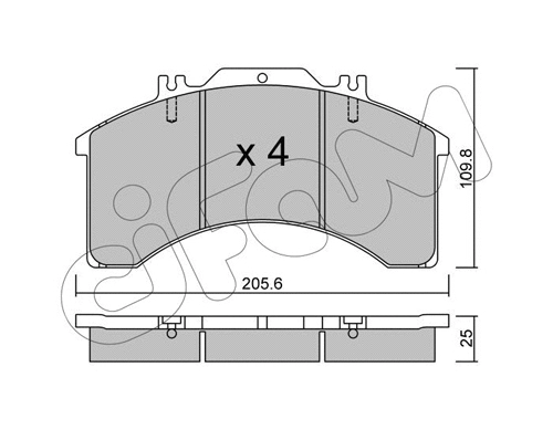 822-580-0 CIFAM Комплект тормозных колодок, дисковый тормоз (фото 1)
