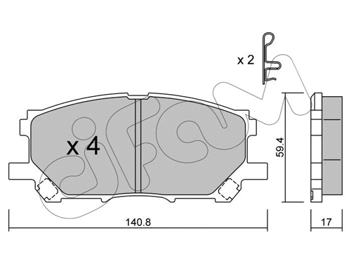 822-618-0 CIFAM Комплект тормозных колодок, дисковый тормоз (фото 1)