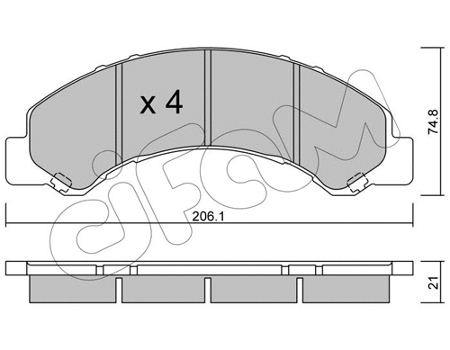822-620-0 CIFAM Комплект тормозных колодок, дисковый тормоз (фото 1)