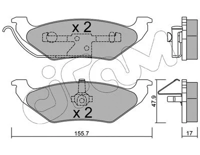 822-624-0 CIFAM Комплект тормозных колодок, дисковый тормоз (фото 1)