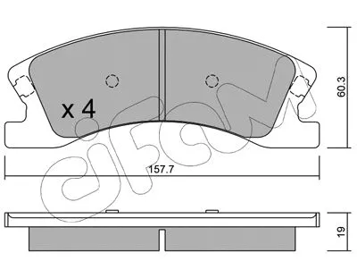 822-626-0 CIFAM Комплект тормозных колодок, дисковый тормоз (фото 1)