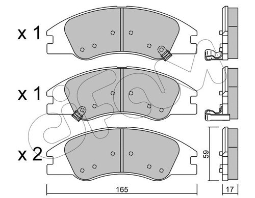 822-630-0 CIFAM Комплект тормозных колодок, дисковый тормоз (фото 1)