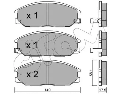 822-632-0 CIFAM Комплект тормозных колодок, дисковый тормоз (фото 1)