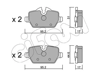 822-641-0 CIFAM Комплект тормозных колодок, дисковый тормоз (фото 1)