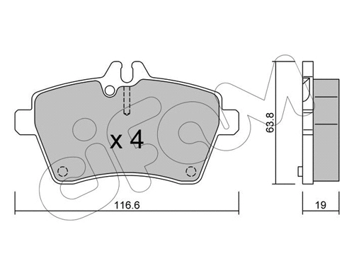 822-646-0 CIFAM Комплект тормозных колодок, дисковый тормоз (фото 1)