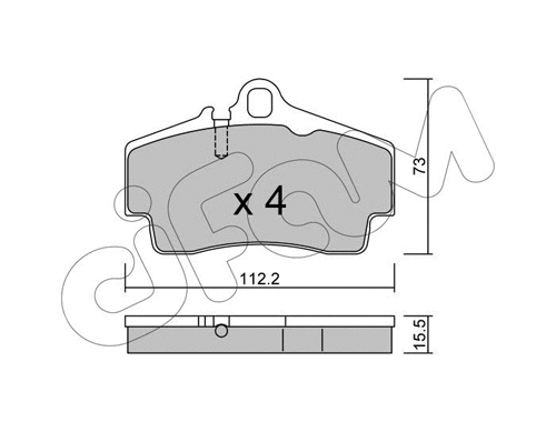 822-658-0 CIFAM Комплект тормозных колодок, дисковый тормоз (фото 1)
