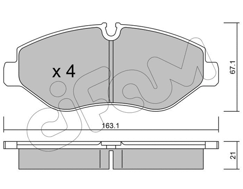 822-671-0 CIFAM Комплект тормозных колодок, дисковый тормоз (фото 1)