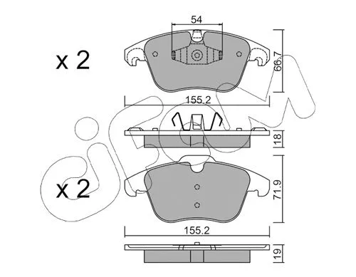 822-675-7 CIFAM Комплект тормозных колодок, дисковый тормоз (фото 1)