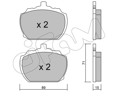 822-678-0 CIFAM Комплект тормозных колодок, дисковый тормоз (фото 1)