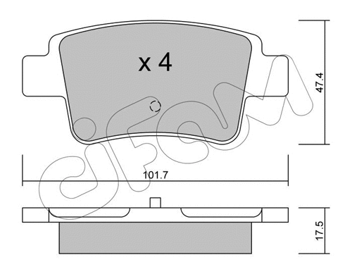 822-705-0 CIFAM Комплект тормозных колодок, дисковый тормоз (фото 1)