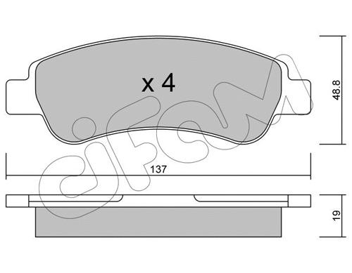 822-710-0 CIFAM Комплект тормозных колодок, дисковый тормоз (фото 1)