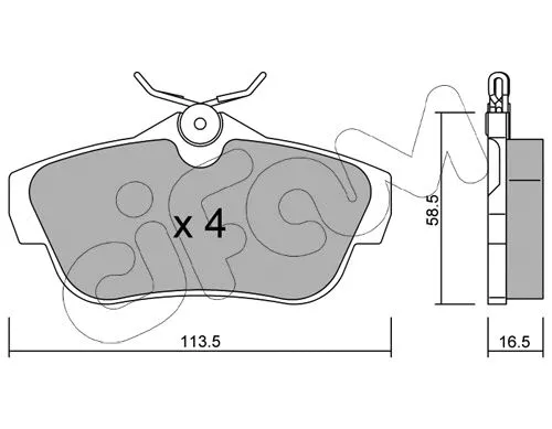 822-712-0 CIFAM Комплект тормозных колодок, дисковый тормоз (фото 1)