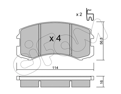 822-736-0 CIFAM Комплект тормозных колодок, дисковый тормоз (фото 1)