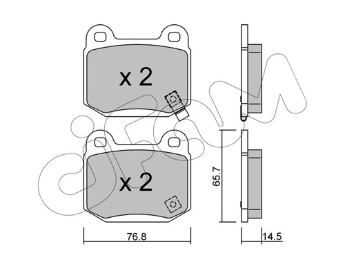 822-739-0 CIFAM Комплект тормозных колодок, дисковый тормоз (фото 1)