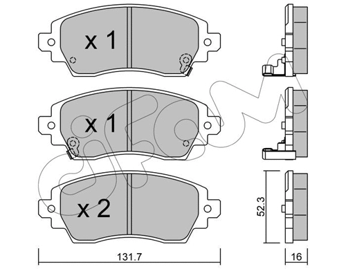 822-750-0 CIFAM Комплект тормозных колодок, дисковый тормоз (фото 1)