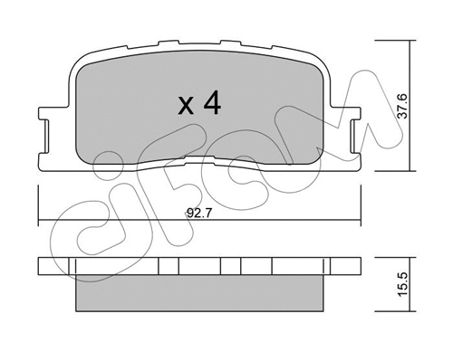 822-753-0 CIFAM Комплект тормозных колодок, дисковый тормоз (фото 1)