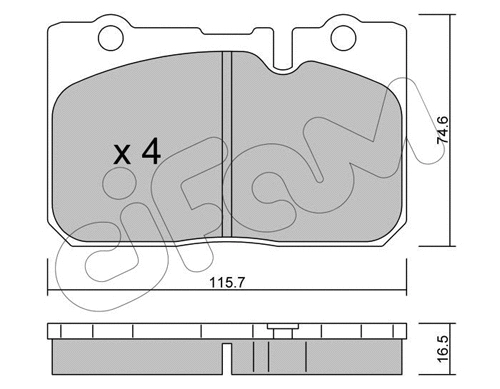 822-757-0 CIFAM Комплект тормозных колодок, дисковый тормоз (фото 1)