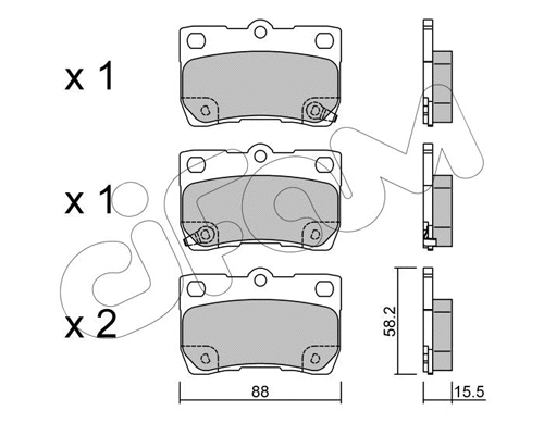 822-761-0 CIFAM Комплект тормозных колодок, дисковый тормоз (фото 1)