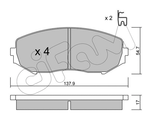 822-766-0 CIFAM Комплект тормозных колодок, дисковый тормоз (фото 1)