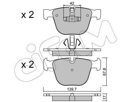 822-773-6 CIFAM Комплект тормозных колодок, дисковый тормоз (фото 1)