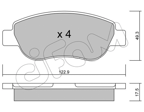 822-781-0 CIFAM Комплект тормозных колодок, дисковый тормоз (фото 1)