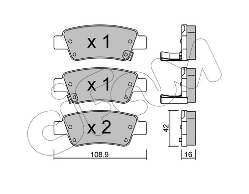 822-790-0 CIFAM Комплект тормозных колодок, дисковый тормоз (фото 1)