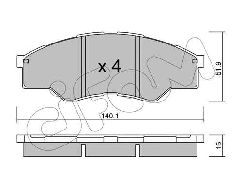 822-797-0 CIFAM Комплект тормозных колодок, дисковый тормоз (фото 1)