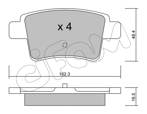 822-801-0 CIFAM Комплект тормозных колодок, дисковый тормоз (фото 1)