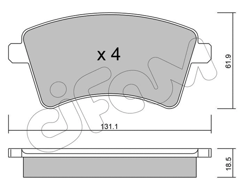 822-812-0 CIFAM Комплект тормозных колодок, дисковый тормоз (фото 1)