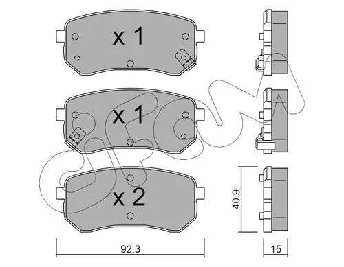 822-815-0 CIFAM Комплект тормозных колодок, дисковый тормоз (фото 1)