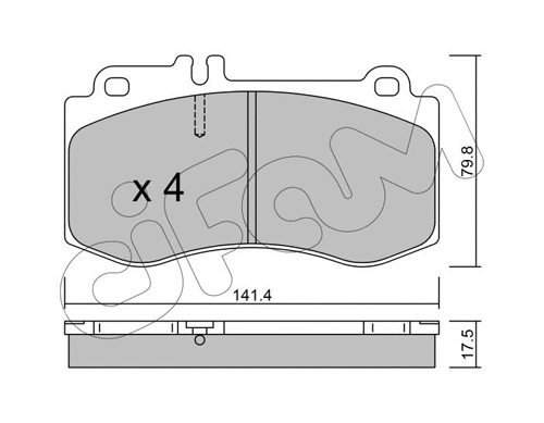 822-827-0 CIFAM Комплект тормозных колодок, дисковый тормоз (фото 1)