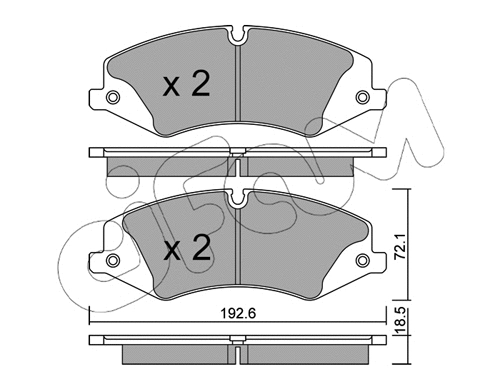 822-836-0 CIFAM Комплект тормозных колодок, дисковый тормоз (фото 1)