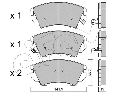 822-842-0 CIFAM Комплект тормозных колодок, дисковый тормоз (фото 1)