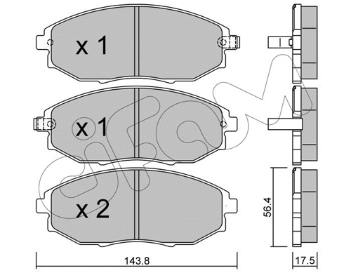 822-845-0 CIFAM Комплект тормозных колодок, дисковый тормоз (фото 1)