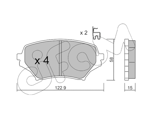 822-870-0 CIFAM Комплект тормозных колодок, дисковый тормоз (фото 1)