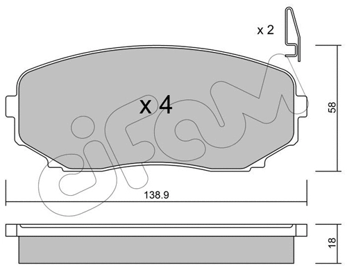822-872-0 CIFAM Комплект тормозных колодок, дисковый тормоз (фото 1)